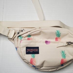Jansport Beige Pineapple Pattern Waist Bag